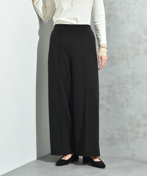 INTERPLANET（インタープラネット）の「ウールライク裏起毛セットアップ（ワンピース・レディース・ブラック/チャコールグレー・FREE）」の9枚目の写真