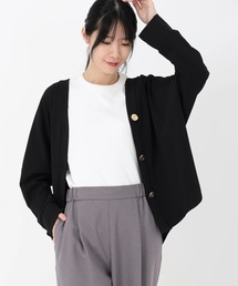 ストロベリー　フィールズ新品カーディガン ソフティバルキー_スカラップVネックニット（カーディガン/ボレロ