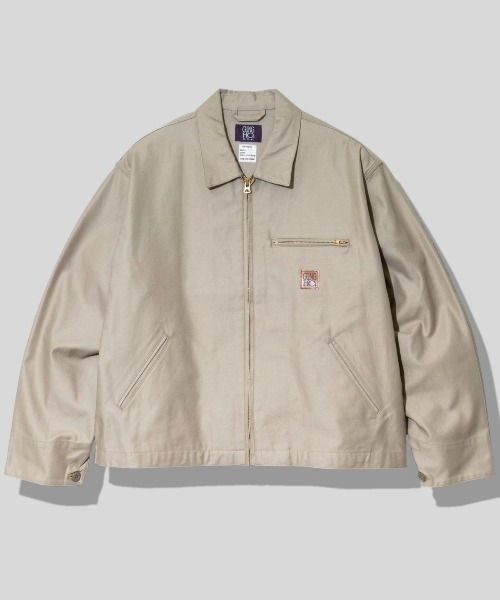 GUNG HO（ガンホー）の「GUNG HO/ ガンホー　BACK SATIN WORK JACKET（ブルゾン・メンズ・ベージュ/ブラック・MEDIUM/X-LARGE/LARGE）」の2枚目の写真