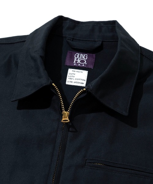 GUNG HO（ガンホー）の「GUNG HO/ ガンホー　BACK SATIN WORK JACKET（ブルゾン・メンズ・ベージュ/ブラック・MEDIUM/X-LARGE/LARGE）」の3枚目の写真
