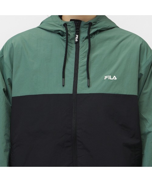 FILA（フィラ）の「【別注】フィラ FILA レディース裏トリコット起毛ウィンドジャケット 限定コラボ（ナイロンジャケット・レディース・スモークピンク/ダークグリーン/ネイビー・S/M/L/XL）」の8枚目の写真
