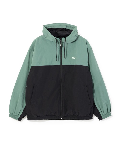 FILA（フィラ）の「【別注】フィラ FILA レディース裏トリコット起毛ウィンドジャケット 限定コラボ（ナイロンジャケット・レディース・スモークピンク/ダークグリーン/ネイビー・S/M/L/XL）」の14枚目の写真