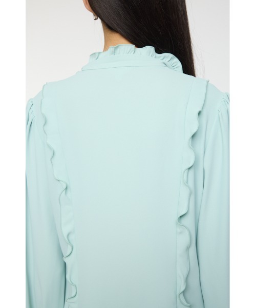 MOUSSY(マウジー)の「GEORGETTE RUFFLES ブラウス(シャツ/ブラウス・レディース・ネイビー/ミント・FREE)」の11枚目の写真