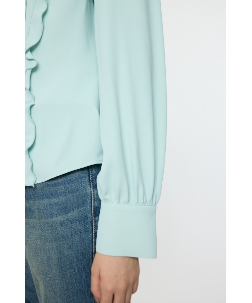 MOUSSY(マウジー)の「GEORGETTE RUFFLES ブラウス(シャツ/ブラウス・レディース・ネイビー/ミント・FREE)」の14枚目の写真