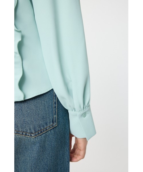 MOUSSY(マウジー)の「GEORGETTE RUFFLES ブラウス(シャツ/ブラウス・レディース・ネイビー/ミント・FREE)」の15枚目の写真