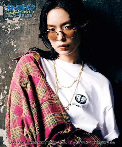 glamb(グラム)の「2 tone Jolyne T-shirts(Tシャツ/カットソー・メンズ・ホワイト/ブラック・S/M/L/XL)」の10枚目の写真