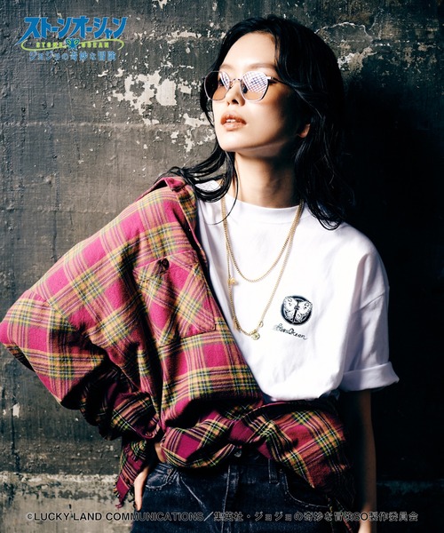 glamb(グラム)の「2 tone Jolyne T-shirts(Tシャツ/カットソー・メンズ・ホワイト/ブラック・S/M/L/XL)」の11枚目の写真