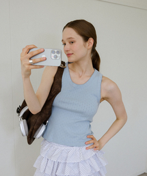 BASIC FLOWER SLEEVELESS_BLUE