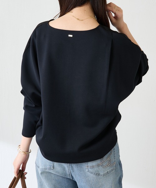 リップルコンビダンボールプルオーバー/セットアップ可（Tシャツ