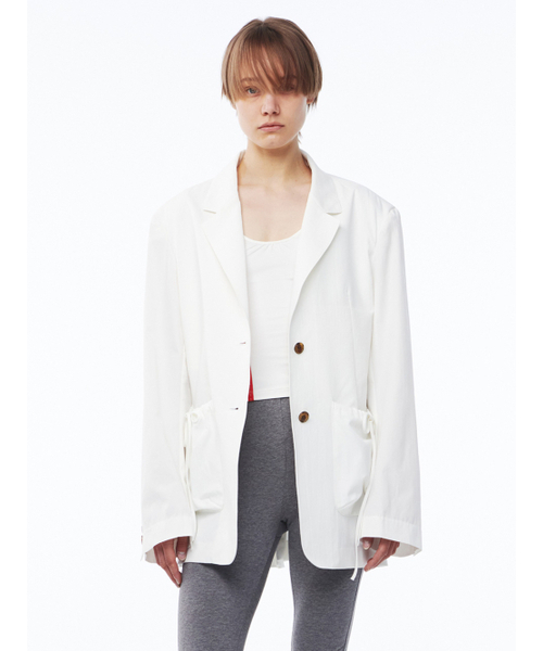 Shirring Pocket Blazer Off-White