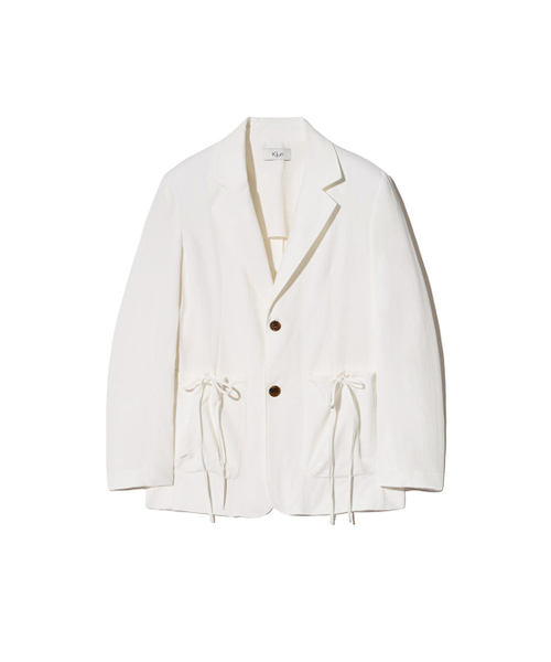 Kijun(キジュン)の「Shirring Pocket Blazer Off-White(テーラードジャケット・レディース・その他・MEDIUM/LARGE/SMALL)」の4枚目の写真