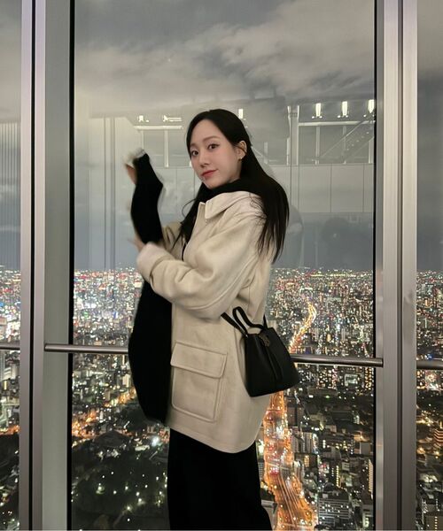 MUSINSA STANDARD WOMAN（ムシンサスタンダードウーマン）の「ウィメンズボリュームクロップフードパーカー[ブラック]（パーカー・レディース・その他・SMALL/MEDIUM/LARGE/X-LARGE/X-SMALL）」の9枚目の写真