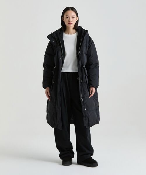 kuromoku　  ブラック パーカー ウィメンズボリュームクロップフードパーカー[ブラック]（パーカー