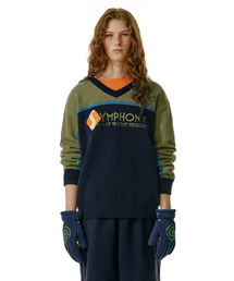 TEKET（テケット）の「Symphony V-Neck Knit Sweater Navy（ニット/セーター・メンズ）」