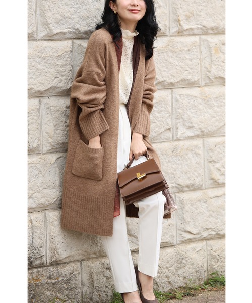 cawaii（カワイイ）の「(NEW)触ればやみつき ふわもちカーディガン（カーディガン/ボレロ・レディース・ブラウン/ブラック/ライトブルー・FREE）」の2枚目の写真