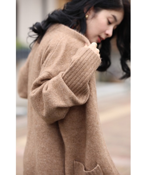 cawaii（カワイイ）の「(NEW)触ればやみつき ふわもちカーディガン（カーディガン/ボレロ・レディース・ブラウン/ブラック/ライトブルー・FREE）」の4枚目の写真