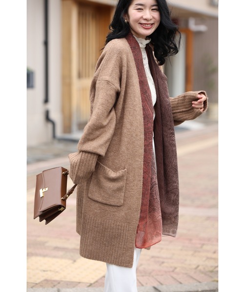 cawaii（カワイイ）の「(NEW)触ればやみつき ふわもちカーディガン（カーディガン/ボレロ・レディース・ブラウン/ブラック/ライトブルー・FREE）」の5枚目の写真