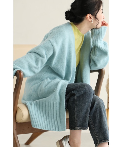 cawaii（カワイイ）の「(NEW)触ればやみつき ふわもちカーディガン（カーディガン/ボレロ・レディース・ブラウン/ブラック/ライトブルー・FREE）」の13枚目の写真