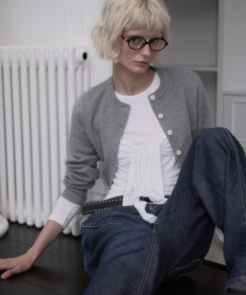 Soft Nut Button Cardigan [Gray]（カーディガン/ボレロ）｜ROSEFRANTZ