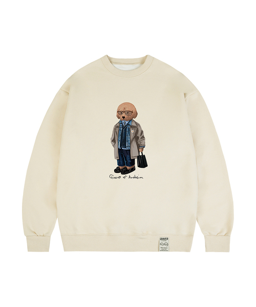 GRAVER（グレーバー）の「[ユニセックス]ペリトマンツーマン_4カラー（スウェット・レディース・ブラック/アイボリー系4/ライトグレー/ブラック系1/ブラック系その他4/ライトグレー系4/ネイビー系2/ライトグレー系3/ブラック系2/ブラック系その他3/ネイビー/ライトグレー系2/アイボリー系3/アイボリー系2/アイボリー/ネイビー系4/ネイビー系3・LARGE/MEDIUM/SMALL）」の11枚目の写真