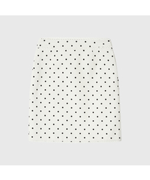 ライラトリミングドットスカート_ホワイト / LYRA TRIMMING DOT SKIRT_WHITE