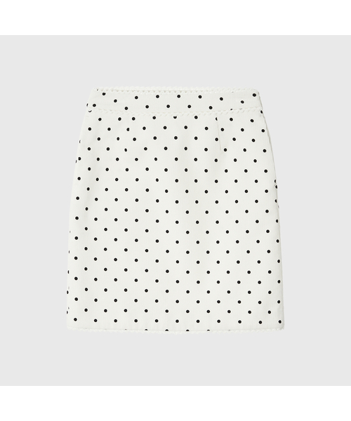 LOOKAST(ルックキャスト)の「ライラトリミングドットスカート_ホワイト / LYRA TRIMMING DOT SKIRT_WHITE(スカート・レディース・ホワイト・SMALL/MEDIUM)」の1枚目の写真