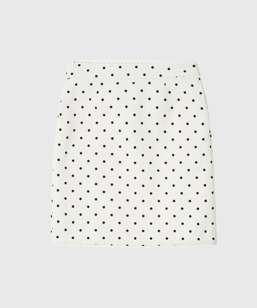 LOOKAST(ルックキャスト)の「ライラトリミングドットスカート_ホワイト / LYRA TRIMMING DOT SKIRT_WHITE(スカート・レディース・ホワイト・SMALL/MEDIUM)」の2枚目の写真
