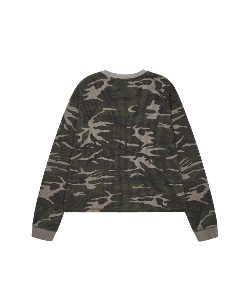 AAKAM(アーカム)の「Waffle Camouflage Long Sleeve (Khaki)(Tシャツ/カットソー・レディース・その他・1/2)」の2枚目の写真