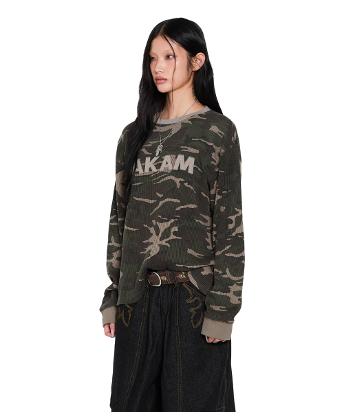 AAKAM(アーカム)の「Waffle Camouflage Long Sleeve (Khaki)(Tシャツ/カットソー・レディース・その他・1/2)」の3枚目の写真