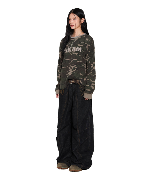 AAKAM(アーカム)の「Waffle Camouflage Long Sleeve (Khaki)(Tシャツ/カットソー・レディース・その他・1/2)」の4枚目の写真