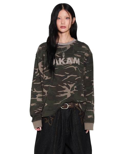 AAKAM(アーカム)の「Waffle Camouflage Long Sleeve (Khaki)(Tシャツ/カットソー・レディース・その他・1/2)」の5枚目の写真