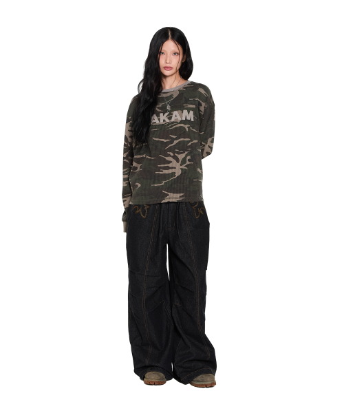 AAKAM(アーカム)の「Waffle Camouflage Long Sleeve (Khaki)(Tシャツ/カットソー・レディース・その他・1/2)」の7枚目の写真