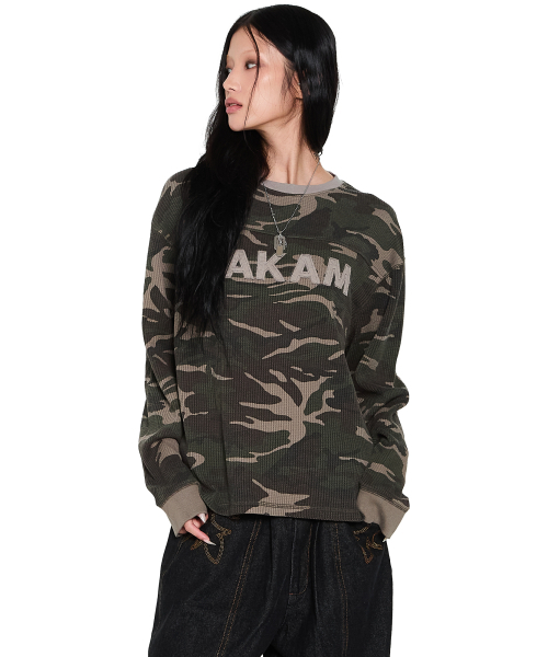 AAKAM(アーカム)の「Waffle Camouflage Long Sleeve (Khaki)(Tシャツ/カットソー・レディース・その他・1/2)」の9枚目の写真