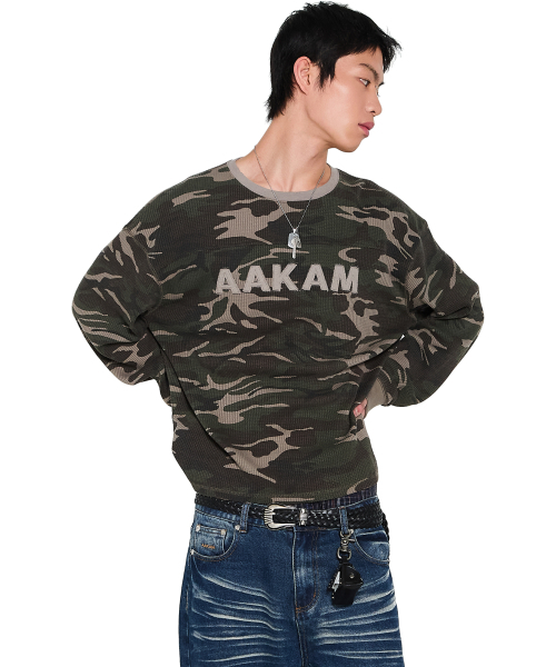 AAKAM(アーカム)の「Waffle Camouflage Long Sleeve (Khaki)(Tシャツ/カットソー・レディース・その他・1/2)」の13枚目の写真