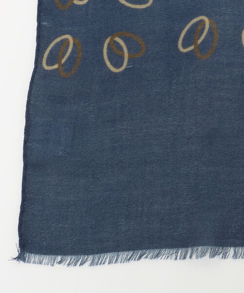 UNITED ARROWS（ユナイテッドアローズ）の「＜molteni＞サークルプリント ストール（マフラー・メンズ・ネイビー・FREE）」の2枚目の写真