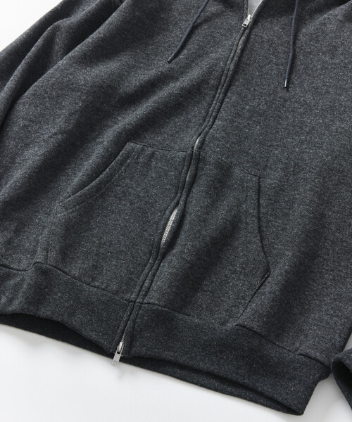 FREAK'S STORE(フリークスストア)の「リラックスフィット ウォッシャブル ウール コットン スウェット ジップパーカー(パーカー・メンズ・チャコールグレー/オレンジ/オフホワイト/グレー・MEDIUM/LARGE)」の21枚目の写真