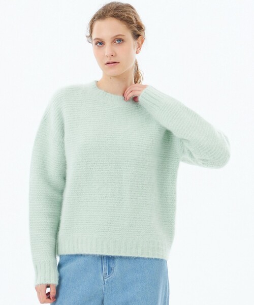 MACKINTOSH PHILOSOPHY（ﾏｯｷﾝﾄｯｼｭ ﾌｨﾛｿﾌｨｰ）の「【WEB&一部店舗限定】ヤクフォックスローゲージニット（ニット/セーター・レディース・グレー系その他2/ブラウン/グリーン・38）」の3枚目の写真