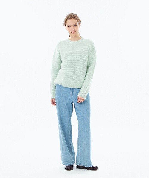 MACKINTOSH PHILOSOPHY（ﾏｯｷﾝﾄｯｼｭ ﾌｨﾛｿﾌｨｰ）の「【WEB&一部店舗限定】ヤクフォックスローゲージニット（ニット/セーター・レディース・グレー系その他2/ブラウン/グリーン・38）」の7枚目の写真