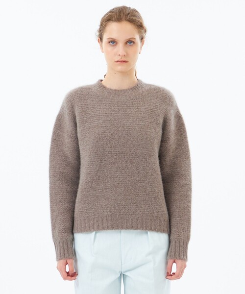 MACKINTOSH PHILOSOPHY（ﾏｯｷﾝﾄｯｼｭ ﾌｨﾛｿﾌｨｰ）の「【WEB&一部店舗限定】ヤクフォックスローゲージニット（ニット/セーター・レディース・グレー系その他2/ブラウン/グリーン・38）」の8枚目の写真