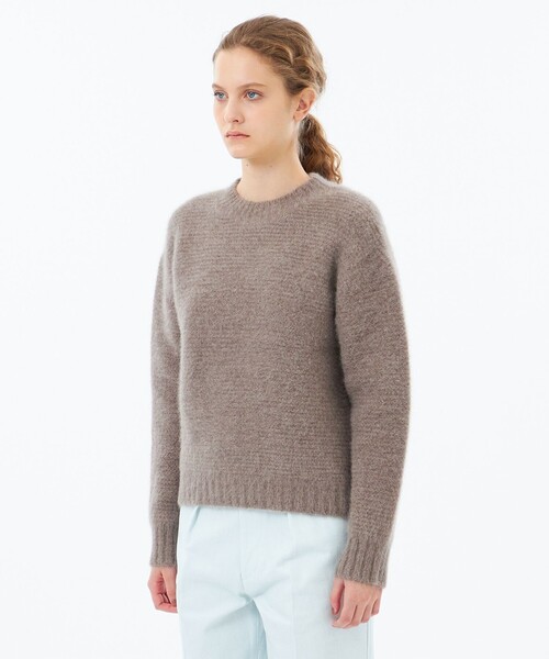 MACKINTOSH PHILOSOPHY（ﾏｯｷﾝﾄｯｼｭ ﾌｨﾛｿﾌｨｰ）の「【WEB&一部店舗限定】ヤクフォックスローゲージニット（ニット/セーター・レディース・グレー系その他2/ブラウン/グリーン・38）」の9枚目の写真