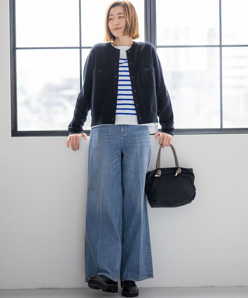 23区（ニジュウサンク）の「コットンカシミヤ ポケット カーディガン（カーディガン/ボレロ・レディース・ネイビー系/ライトグリーン系/アイボリー系/スカイブルー系/ライトイエロー系/レッド系・40/38）」の10枚目の写真