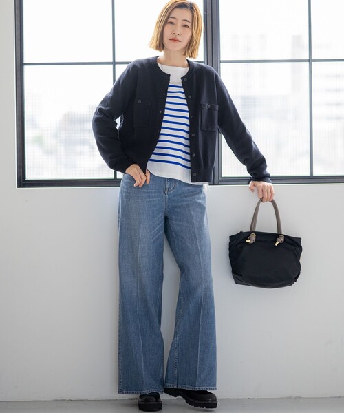 23区（ニジュウサンク）の「コットンカシミヤ ポケット カーディガン（カーディガン/ボレロ・レディース・ネイビー系/ライトグリーン系/アイボリー系/スカイブルー系/ライトイエロー系/レッド系・40/38）」の11枚目の写真