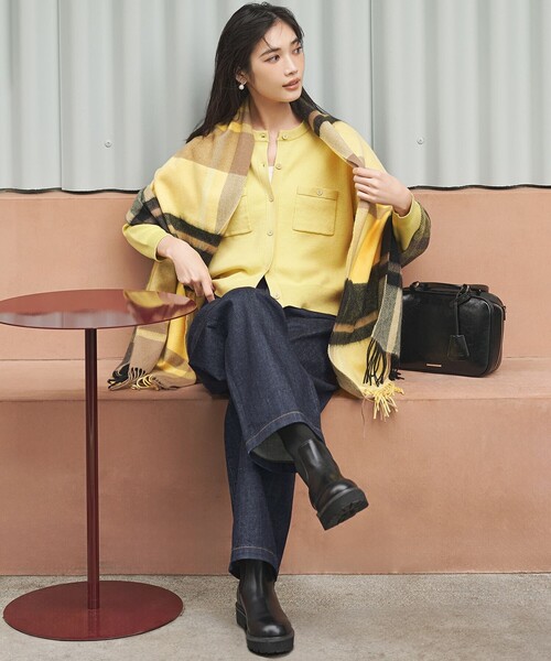 23区（ニジュウサンク）の「コットンカシミヤ ポケット カーディガン（カーディガン/ボレロ・レディース・ネイビー系/ライトグリーン系/アイボリー系/スカイブルー系/ライトイエロー系/レッド系・40/38）」の17枚目の写真