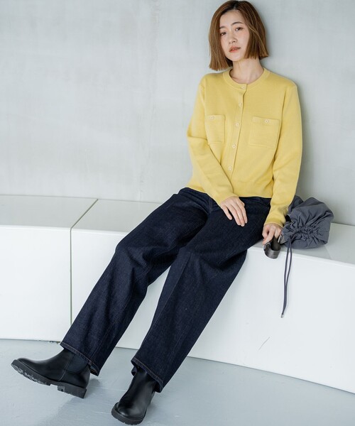 23区（ニジュウサンク）の「コットンカシミヤ ポケット カーディガン（カーディガン/ボレロ・レディース・ネイビー系/ライトグリーン系/アイボリー系/スカイブルー系/ライトイエロー系/レッド系・40/38）」の19枚目の写真