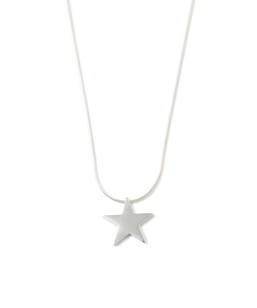 Ray BEAMS(レイビームス)の「スター スネークチェーン ネックレス(ネックレス・レディース・シルバー・ONE SIZE)」の1枚目の写真