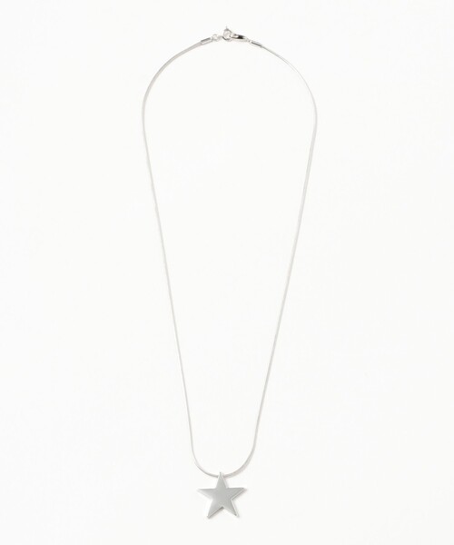 Ray BEAMS(レイビームス)の「スター スネークチェーン ネックレス(ネックレス・レディース・シルバー・ONE SIZE)」の2枚目の写真