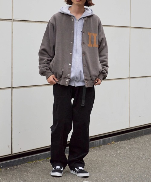 REMI RELIEF(レミレリーフ)の「REMI RELIEF/レミレリーフ Wフェイス SP加工 スウェットスタジャン(スタジャン・メンズ・ブラック/ブラウン/ヘザーグレー・M/L/XL)」の18枚目の写真