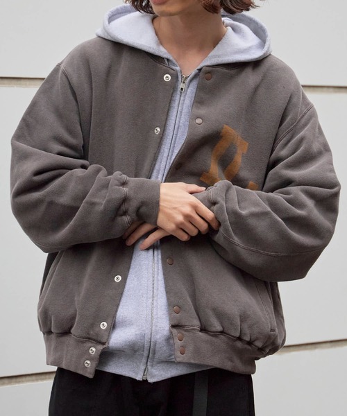 REMI RELIEF/レミレリーフ Wフェイス SP加工 スウェットスタジャン