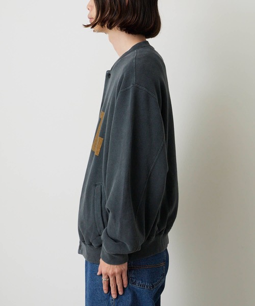 REMI RELIEF(レミレリーフ)の「REMI RELIEF/レミレリーフ Wフェイス SP加工 スウェットスタジャン(スタジャン・メンズ・ブラック/ブラウン/ヘザーグレー・M/L/XL)」の13枚目の写真