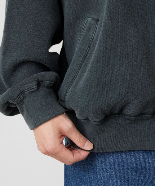 REMI RELIEF(レミレリーフ)の「REMI RELIEF/レミレリーフ Wフェイス SP加工 スウェットスタジャン(スタジャン・メンズ・ブラック/ブラウン/ヘザーグレー・M/L/XL)」の6枚目の写真